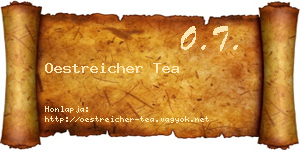 Oestreicher Tea névjegykártya